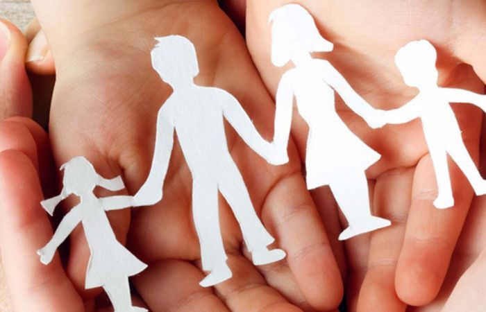 family and hands