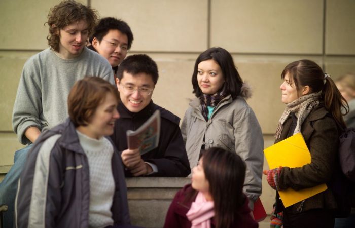 Students in discussion